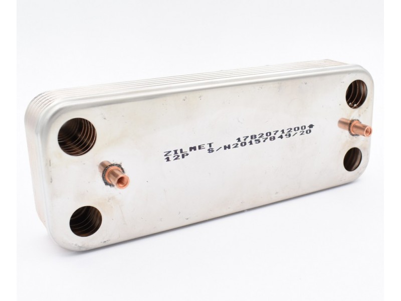Теплообменник ГВС Zilmet 12 пластин для BAXI (5686660) 5686670